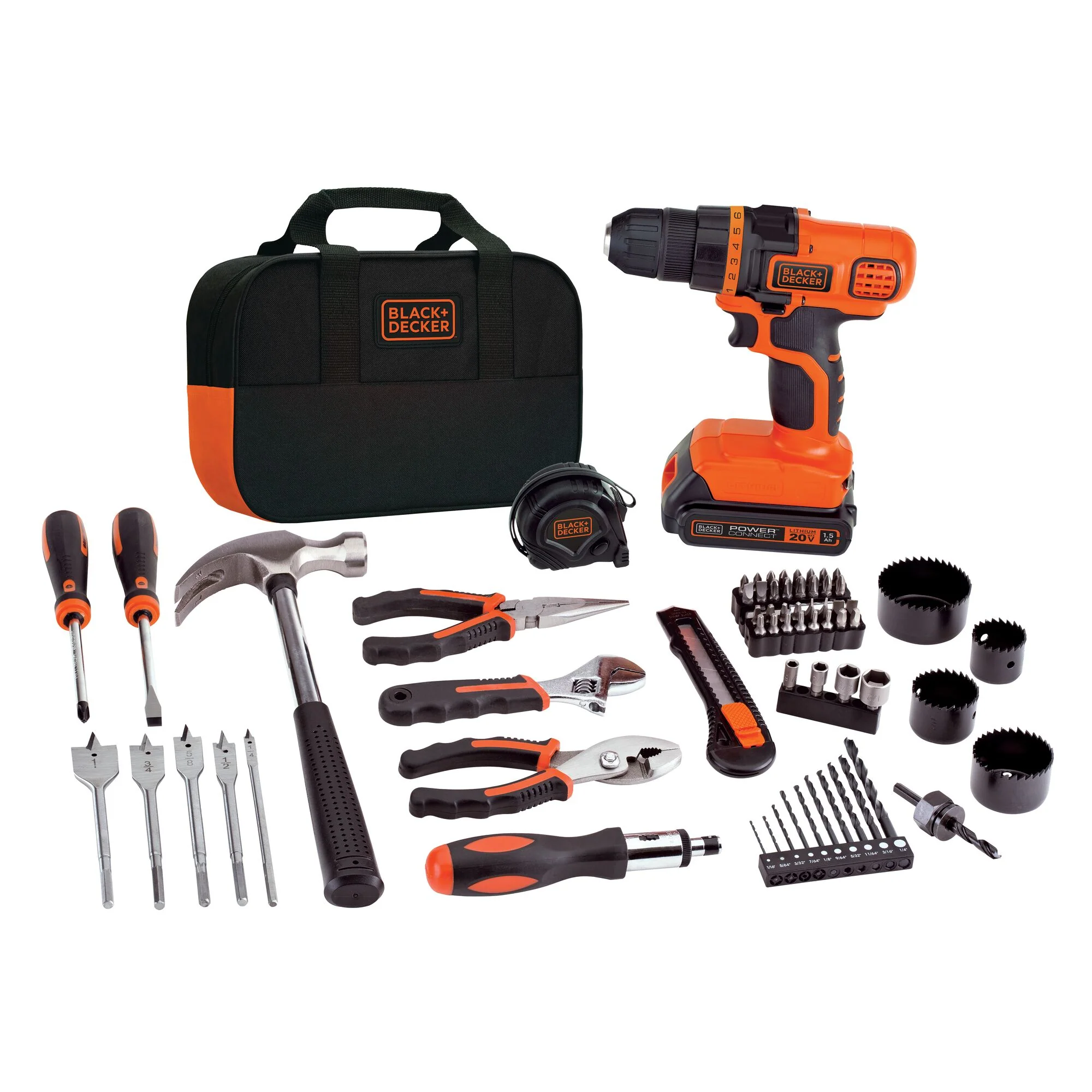 ست ابزار و دریل شارژی برند BLACK+DECKER